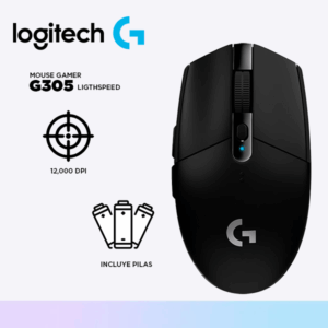 MOUSE LOGITECH G G305 LIGTHSPEED WIRELESS BLACK