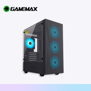 CASE GAMER GAMEMAX EDGE BK MALLA FANS X4-RAINBOW