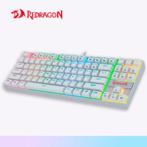 TECLADO REDRAGON K552W-RGB KUMARA WHITE, RED SWITCH