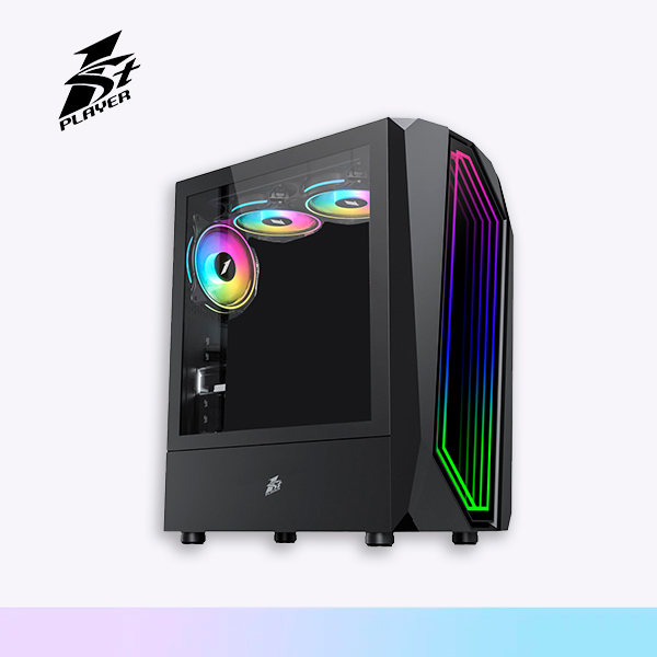 CASE 1ST PLAYER RAINBOW IS6 BLACK (ATX, M-ATX )