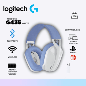 AUDIFONO C/MICROF. LOGITECH G435 LIGHTSPEED BLUETOOTH WHITE