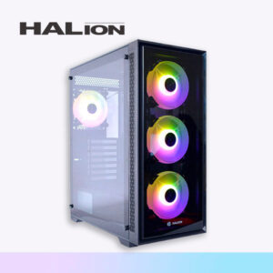 CASE GAMER HALION BLACK FOXTROT 05 VIDRIO 4XRGB