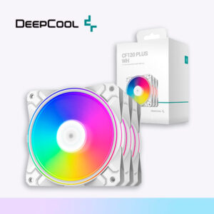 FAN CASE CF120 PLUS WHITE / KIT 3 EN 1 / 120mm /RGB DEEPCOOL