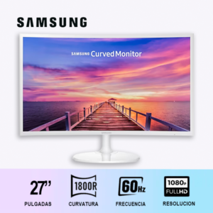MONITOR SAMSUNG 27" WHITE /CURVO/ 60HZ / FULLHD/ VA/ LC27F391FHNXZA