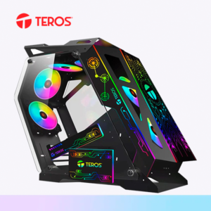 CASE TEROS TE-1312 BLACK x4 FANS RGB