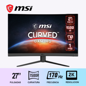 MONITOR GAMER MSI G27CQ4 E2 / 27" / 2K/ 170HZ/ CURVO/ 1MS