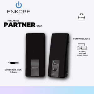 PARLANTE PARTNER ENK S305 2.0 2" ENKORE BLACK