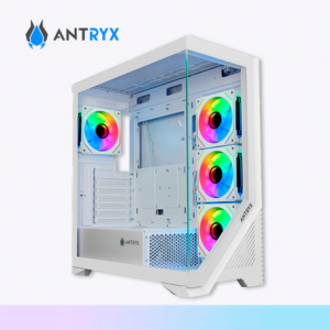 CASE ANTRYX FX 650 WHITE, ARGB FAN X4, VIDRIO TEMPLADO (AC‐FX650W)