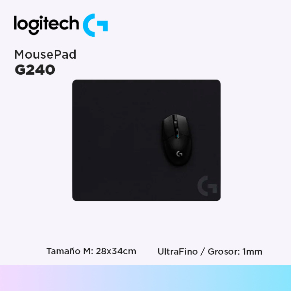 MOUSEPAD LOGITECH G240 CLOTH MEDIUM BLACK