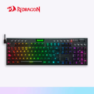 TECLADO MECANICO Redragon HORUS FS Cableado, Spanish K619-RGB-SP BLACK RED SWITCH