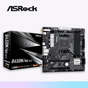 PLACA RYZEN ASROCK B450M/AC R.2.0- wifi -bluetooth / AM4 / 4 SLOTS /DDR4