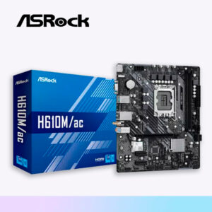 PLACA INTEL H610M-A AC / WIFI / DDR4 / ASROCK / 2 SLOT/ M-ATX