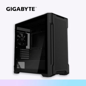 CASE GIGABYTE C102 GLASS GB-C102G / BLACK / Fan x1