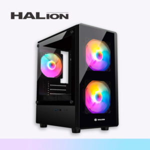CASE LUNA P25 HALION RGB / M-ATX / FAN X3