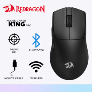 MOUSE REDRAGON K1NG PRO (1K HZ) BLACK WIRELESS / CABLE / BLUETOOTH