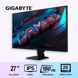 MONITOR GAMER GIGABYTE GS27QA 27"/ 2K/ IPS/ 180HZ/ PLANO/ 1ms