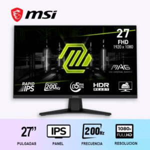 MONITOR GAMER MSI MAG 274F 27"/ 200HZ/ FULLHD/ PLANO