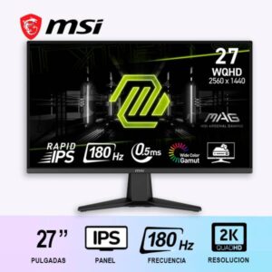 MONITOR GAMER MSI MAG 275QF 27" / 2K/ IPS / 180HZ/ PLANO/ 0.5ms