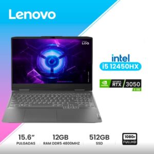 LAPTOP-NOTEBOOK LOQ 15IAX9 15.6" IPS/ INTEL i5-12450HX 4.4GHZ/ RTX 3050 6GB / RAM 12GB DDR5 4800MHZ SO-DIMM (1X12)/ SSD 512GB M.2 pcie.4.0/ FULLHD / FREEDOS