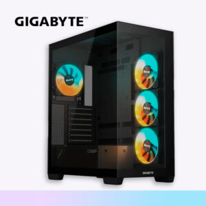 CASE GIGABYTE C500 PANORAMIC STEALTH BLACK / FAN X4 RGB (GB-C500P ST)