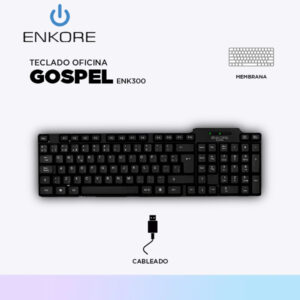 TECLADO USB GOSPEL ENK300 ENKORE