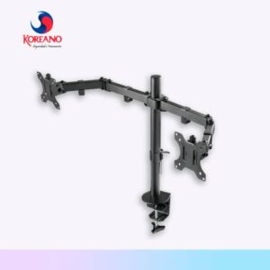 RACK KOREANO DE ESCRITORIO ARTICULADO PARA DOS MONITORES 9 KG - KE32-2BN