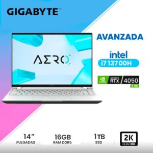GIGABYTE AERO OLED MBF WQHD(2K) 14" / I7 13700H 5.4 GHZ /RTX4050 6GB/ LPDDR5 16GB/ SSD 1 TB /