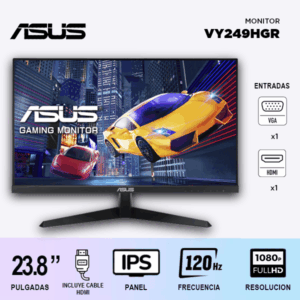 MONITOR GAMER ASUS VY249HGR 23.8"/ 120HZ/ IPS/ PLANO/FULLHD