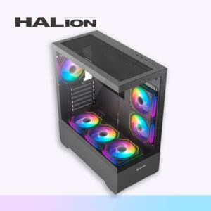 CASE  GAMER HALION FISH TANK JUPITER K04 X6 FANS ARGB SIN FUENTE