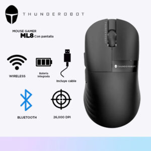 MOUSE THUNDEROBOT ML8 COLOR NEGRO /con pantalla -  Ultraligero/ Sensor PAW3395