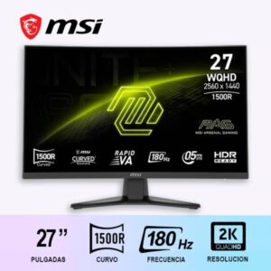 MONITOR GAMER MSI MAG 275CQF E18 27"/ 2k/ 180hz/ curvo/ va
