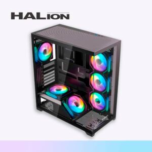 CASE ATX GAMER HALION FISH TANK SATURNO M05 / FAN 6 XARGB