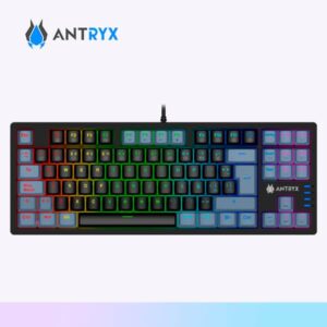 TECLADO MECANICO TKL ANTRYX MK840L BLACK & GRAY, RED SWITCH