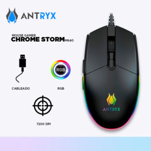 MOUSE GAMING ANTRYX CHROME STORM M640 V2 DPI 7200 (AGM‐M640KV2)