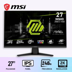 MONITOR GAMER MSI MAG 274QF X24  27"/ 2K/ 240HZ/ IPS/ PLANO