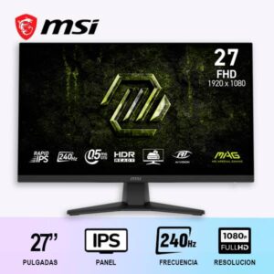 MONITOR GAMER MSI MAG 272F X24  27"/ IPS/ 240HZ/ FULLHD/ PLANO