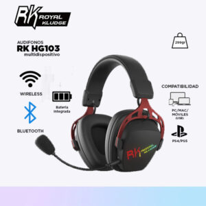 AUDIFONO ROYAL KLUDGE RK HG103 INALAMBRICO BLACK