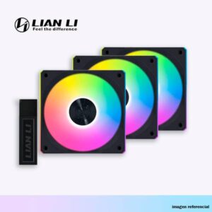 FAN CASE LIAN LI UNI FAN WIRELESS CL REVERSE BLACK, 120MM ARGB PACK 3 EN 1