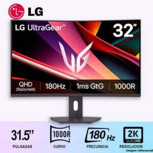 Monitor Gamer LG 31.5" UltraGear Curvo/ 2k /180HZ / VA ( 32G600A)