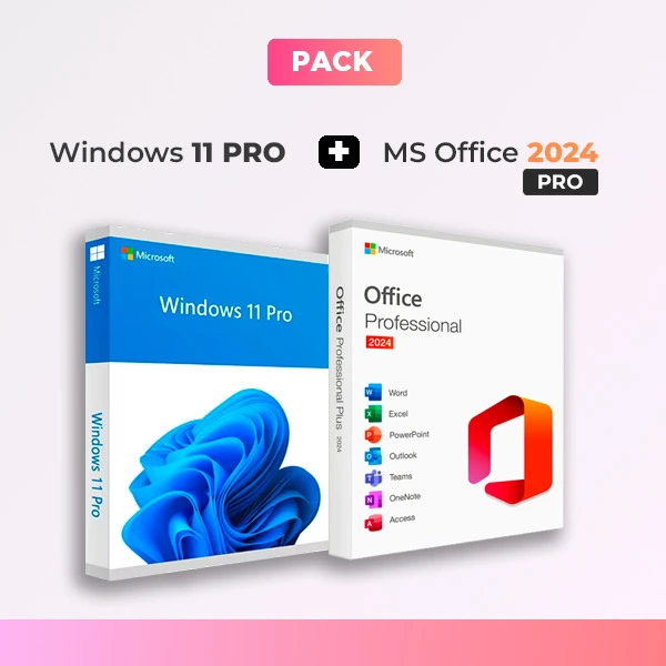Pack Duo Windows 11 Pro + Microsoft Office 2024 Professional