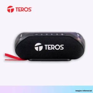 Parlante Inalámbrico Teros TE6047N, 20W, BT: 5.3, Iluminación RGB, Color Negro