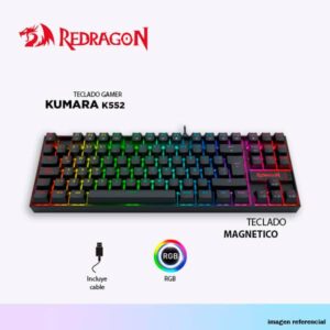 TECLADO REDRAGON KUMARA K552 HE BLACK- MAGNETIC SWITCH - cableado español