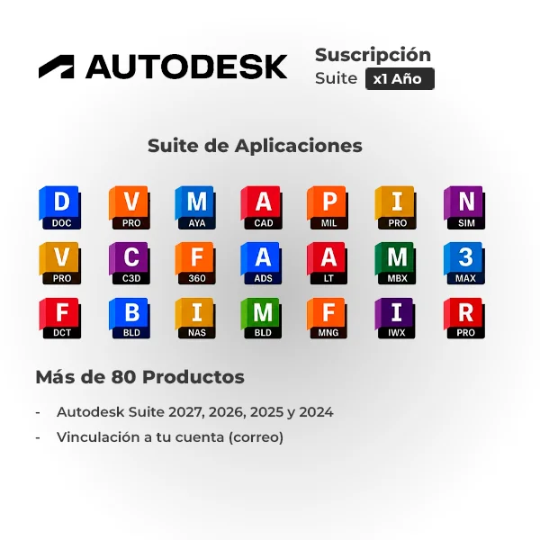Licencia SUITE AUTODESK Cuenta Personal (x1Año)
